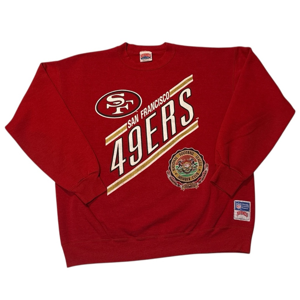 VTG San Francisco 49ers Red Sweater Made in‎ USA XL